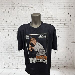 NWT NLA Al Kaline Detroit Tigers 6 Graphic Tee Men Black Next Level Apparel XXL